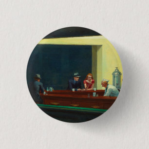 Nighthawks painting by Edward Hopper 3 Cm Round Badge