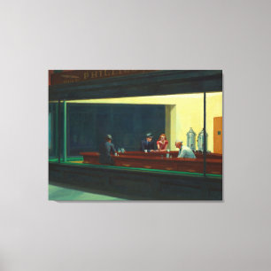 Nighthawks painting by Edward Hopper  Canvas Print