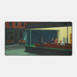 Nighthawks painting by Edward Hopper  Desk Mat