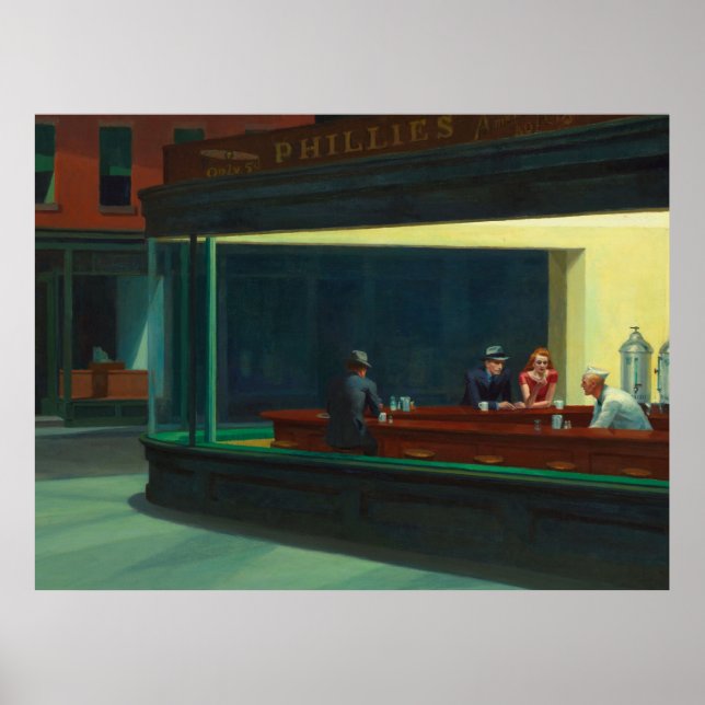 Nighthawks painting by Edward Hopper  Poster (Front)