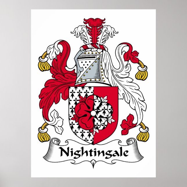 Nightingale Family Crest Poster (Front)