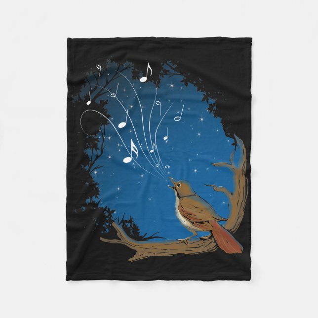 Nightingale Song Fleece Blanket (Front)