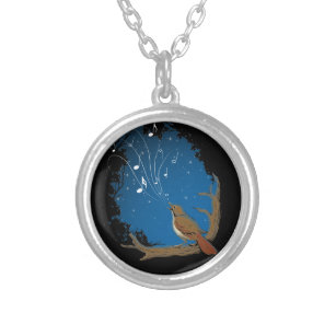 Nightingale Song Silver Plated Necklace