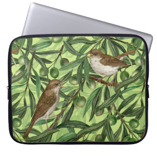 Nightingales in the olive tree 2 laptop sleeve