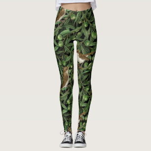 Nightingales in the olive tree 3 leggings