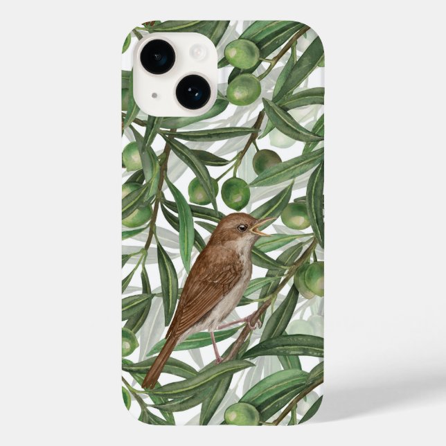 Nightingales in the olive tree Case-Mate iPhone case (Back)