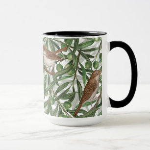 Nightingales in the olive tree mug
