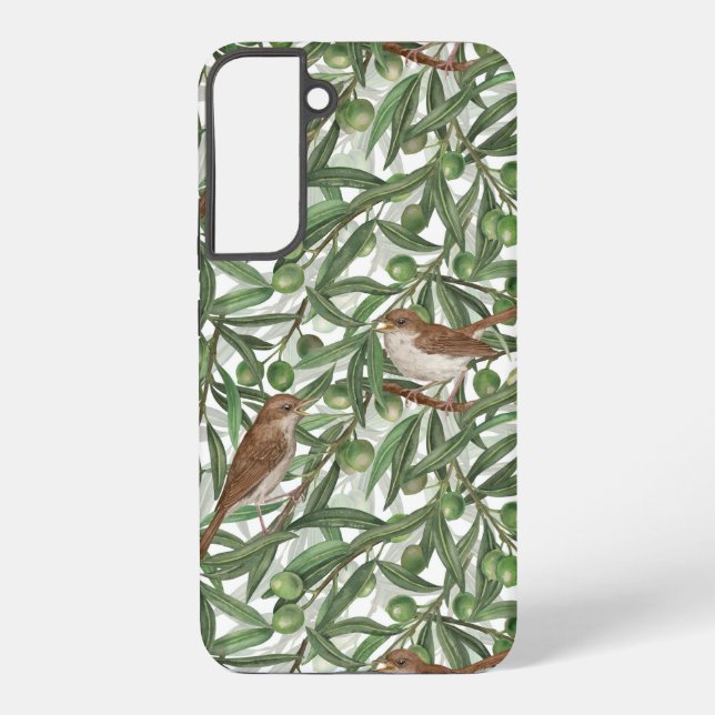 Nightingales in the olive tree samsung galaxy s22+ case (Back)