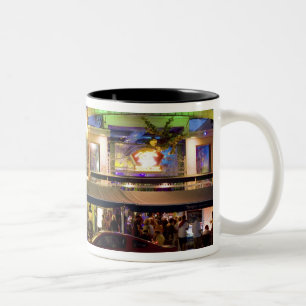 Nightlife on Ocean Drive, South Beach, Miami Two-Tone Coffee Mug