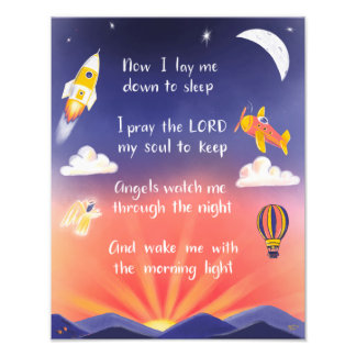 Nightly Prayer for Children Art Photo Print