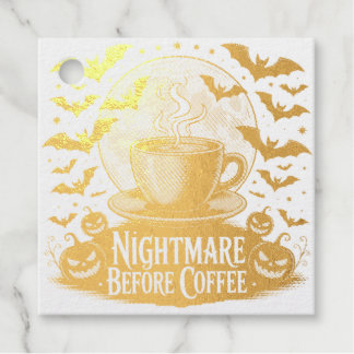 Nightmare Before Coffee Halloween Favour Tags