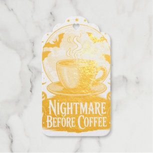 Nightmare Before Coffee Halloween Gift Tags