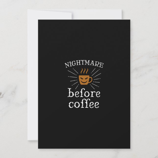 nightmare before coffee invitation (Front)