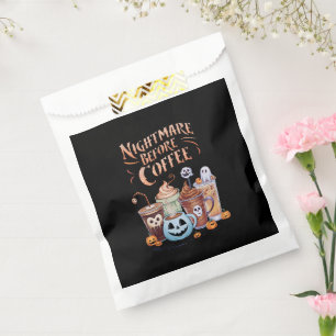 Nightmare Before Coffee Pumpkin Spice Halloween Favour Bags