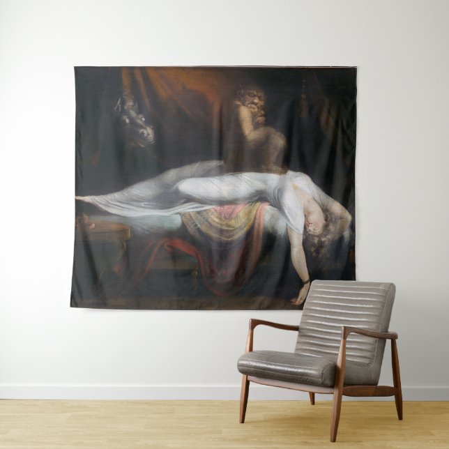 Nightmare by Henry Fuseli Gothic Macabre Dark Art Tapestry (In Situ (Horizontal))
