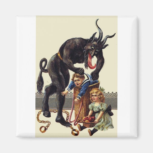 nightmare christmas krampus magnet (Front)
