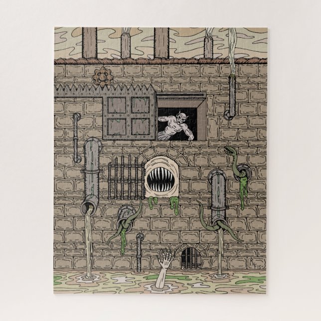 Nightmare Factory Weird Horror Art Jigsaw Puzzle (Vertical)