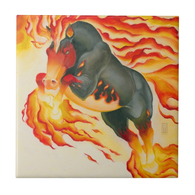 Nightmare Fire Horse Tile (Front)