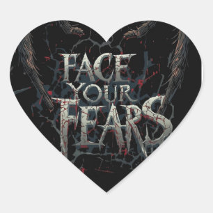 Nightmare Spider – Dark Horror Illustration Heart Sticker