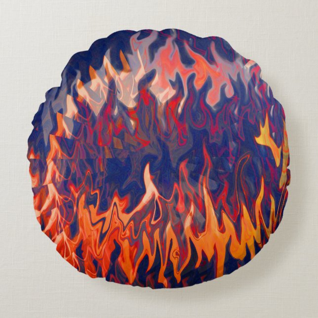 Nightmares from a firefighter....... round cushion (Front)