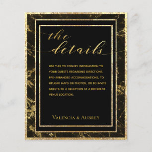 Nights In Granite & Gold Wedding Details Enclosure