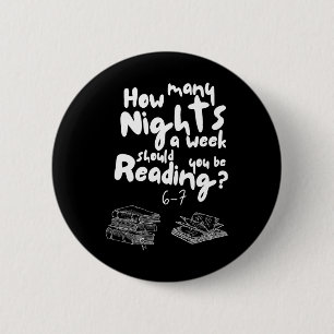Nights Reading 6-7 Meme English Teacher Book Lover 6 Cm Round Badge