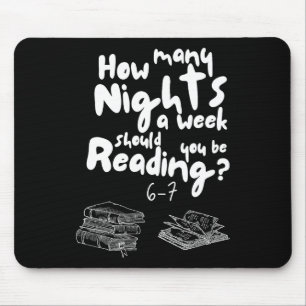 Nights Reading 6-7 Meme English Teacher Book Lover Mouse Pad