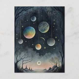 Nights Skies Of Planets Postcard