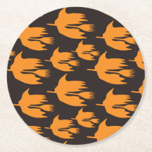Nighttime Broom Ride - seamless Halloween pattern