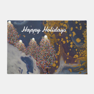 Nighttime Colourful Christmas Doormat