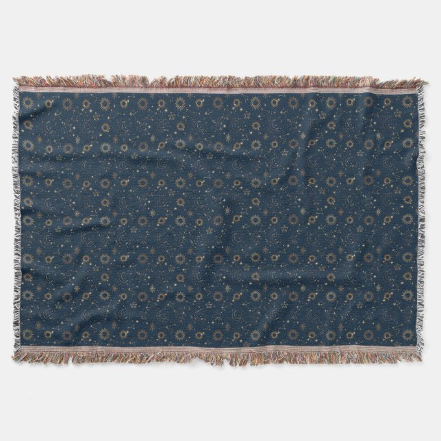 Nighttime Constellations Throw Blanket (Front)