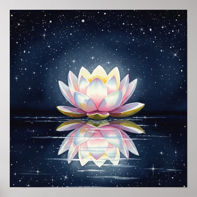 Nighttime Lotus Poster (Front)