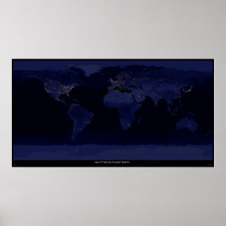 Nighttime on Planet Earth Poster
