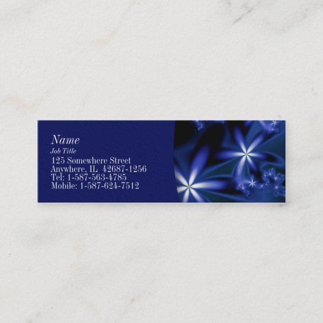 Nighttime Passions Skinny Business Card (Front)