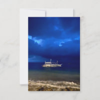 Nighttime seascape. poster pedestal sign