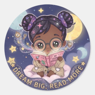 Nighttime Story Classic Round Sticker