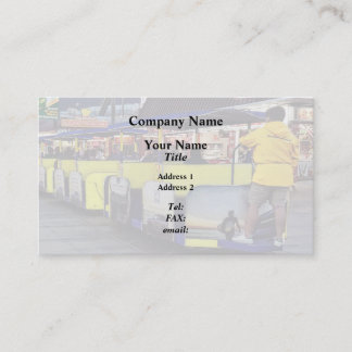 Nighttime View of Wildwood Tram Seen from Rear Business Card