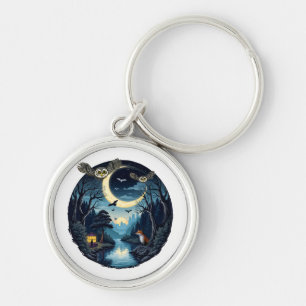 Nighttime Wildlife Wonders Design Key Ring