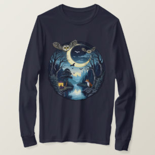Nighttime Wildlife Wonders Design  T-Shirt