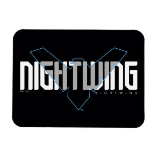 Nightwing Hi-Tech Name Graphic Magnet