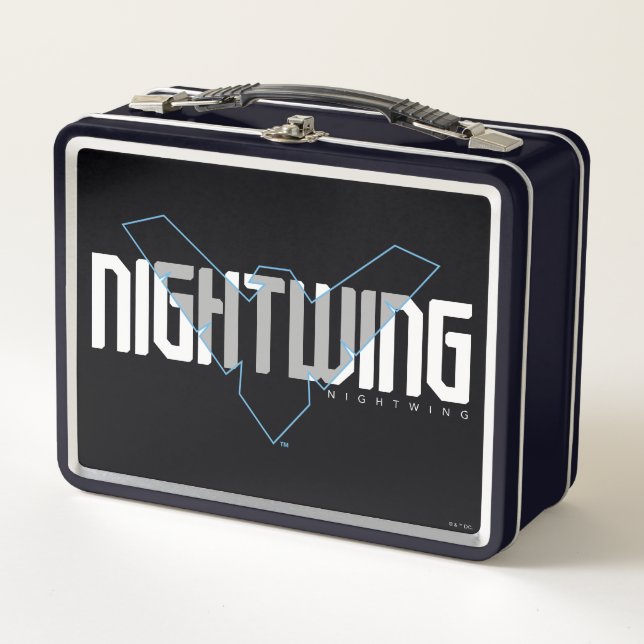 Nightwing Hi-Tech Name Graphic Metal Lunch Box (Front)