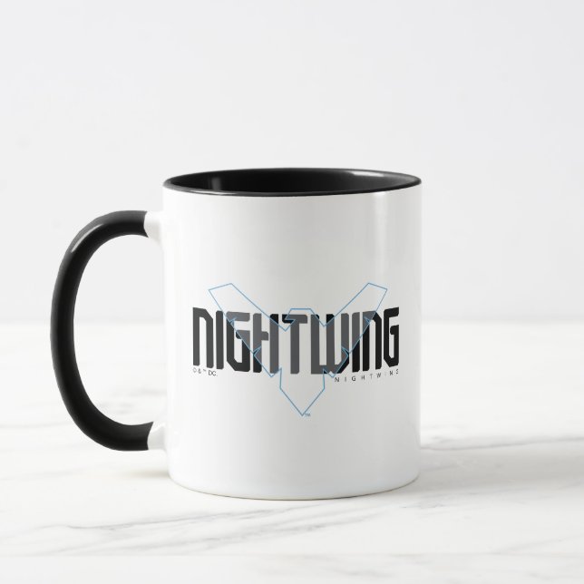 Nightwing Hi-Tech Name Graphic Mug (Left)