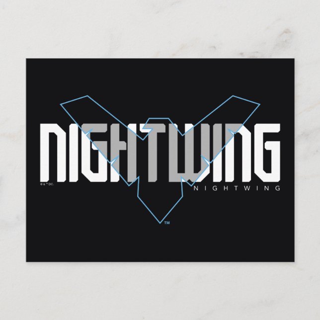 Nightwing Hi-Tech Name Graphic Postcard (Front)