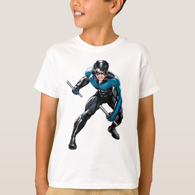 Nightwing with Weapons T-Shirt (Front)