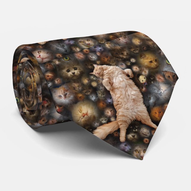 Nighty Nighty Kitty Cat,   Tie (Rolled)