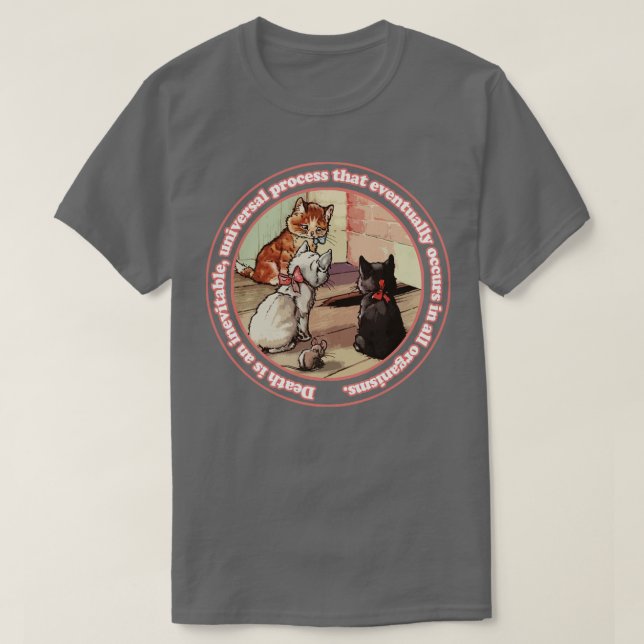 Nihilism Retro Cute Animals Design T-Shirt (Design Front)