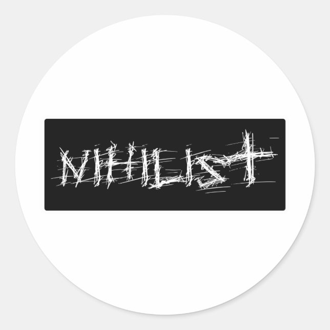 Nihilist Classic Round Sticker (Front)