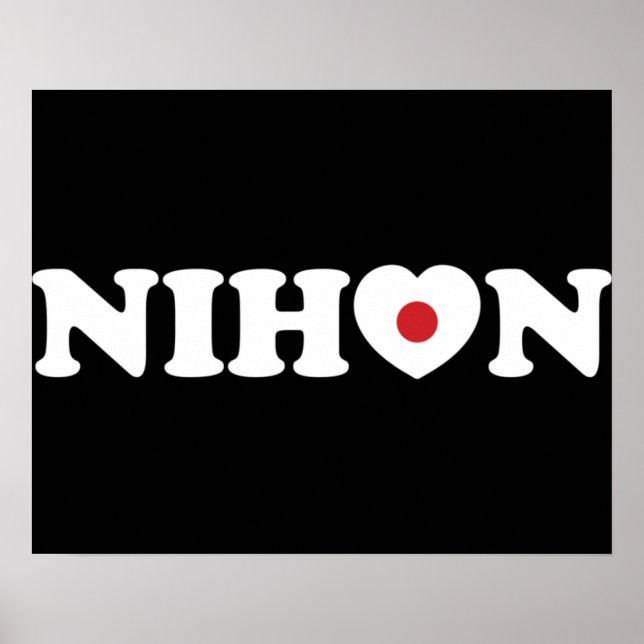 Nihon Love Heart Flag Poster (Front)