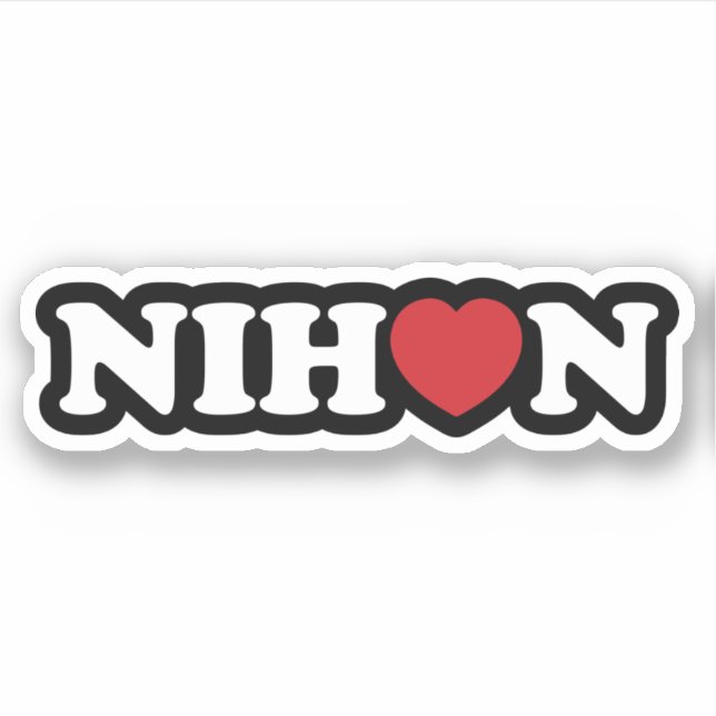 Nihon Love Heart Sticker (Front)