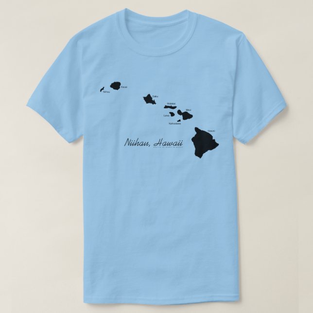 Niihau Hawaii With Hawaiian Islands T-Shirt (Design Front)